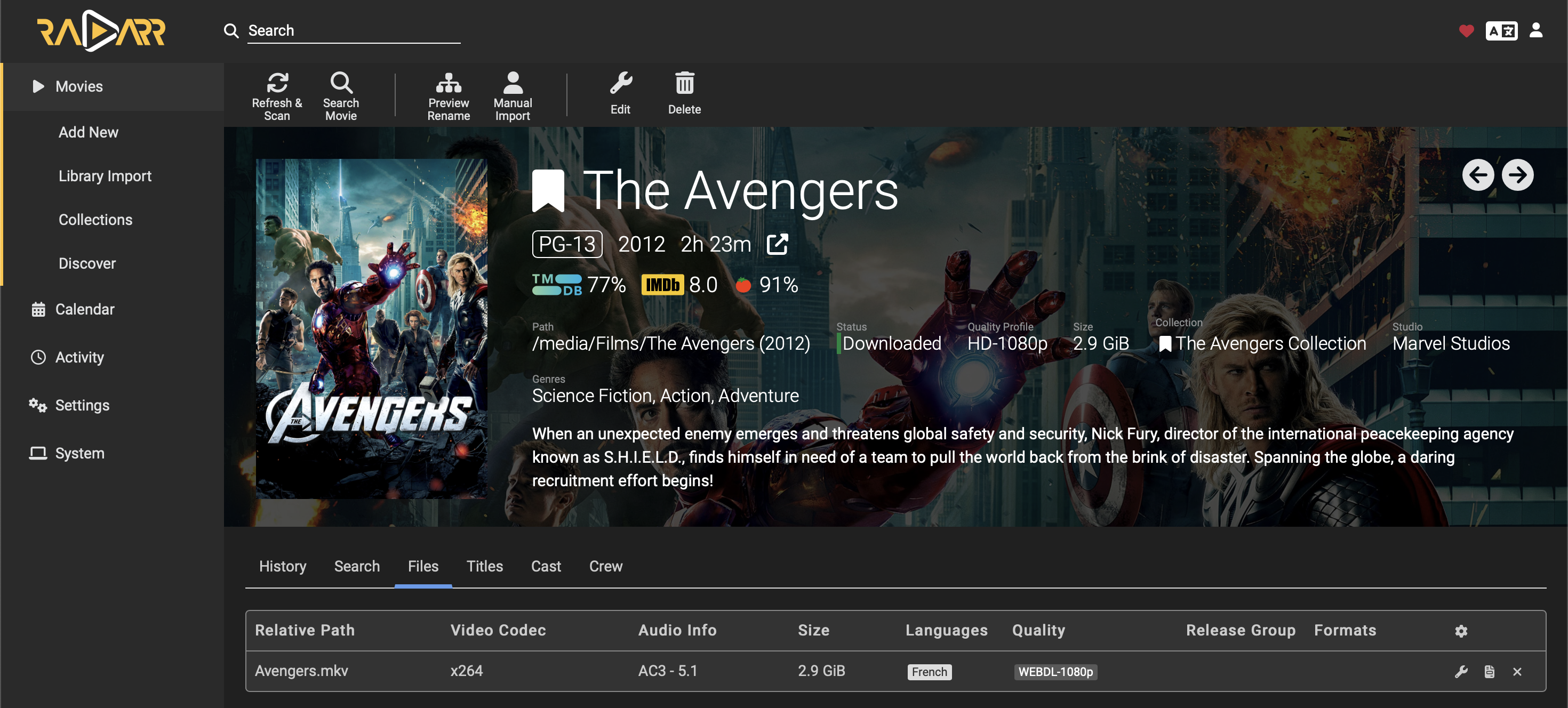 Radarr movie example final