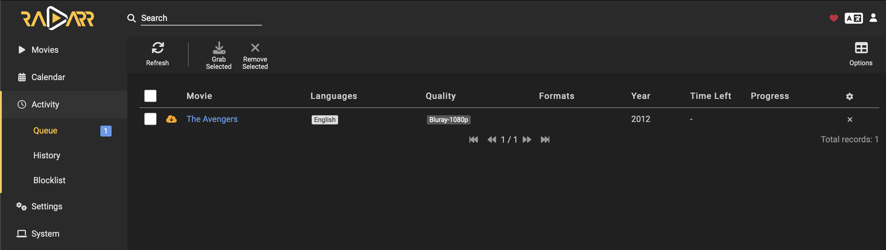 Radarr movie example download